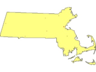 Sticker Custom Preview Image #087550 Maps U S A States Massachusetts02