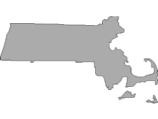 Sticker Custom Preview Image #087558 Maps U S A States Massachusetts10