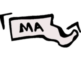 Sticker Custom Preview Image #087561 Maps U S A States Massachusetts13