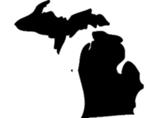 Sticker Custom Preview Image #087562 Maps U S A States Michigan01