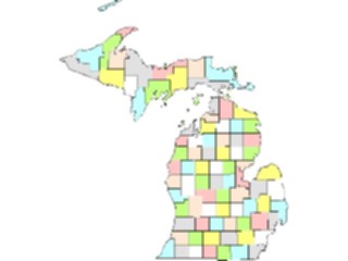 Sticker Custom Preview Image #087564 Maps U S A States Michigan03