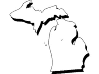 Sticker Custom Preview Image #087572 Maps U S A States Michigan11