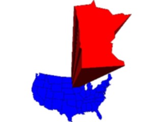 Sticker Custom Preview Image #087582 Maps U S A States Minnesota08