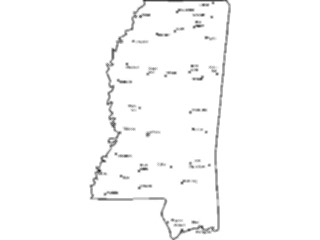 Sticker Custom Preview Image #087599 Maps U S A States Mississippi12