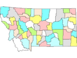 Sticker Custom Preview Image #087617 Maps U S A States Montana03