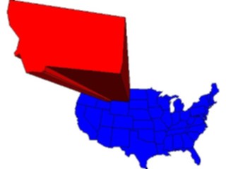 Sticker Custom Preview Image #087622 Maps U S A States Montana08