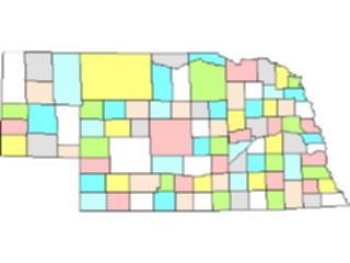 Sticker Custom Preview Image #087629 Maps U S A States Nebraska03