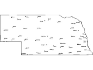 Sticker Custom Preview Image #087638 Maps U S A States Nebraska12