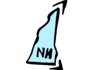 Sticker Custom Preview Image #087665 Maps U S A States New Hampshire13