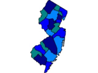 Sticker Custom Preview Image #087671 Maps U S A States New Jersey06