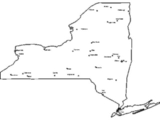 Sticker Custom Preview Image #087703 Maps U S A States New York12