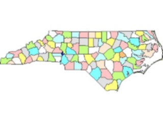 Sticker Custom Preview Image #087707 Maps U S A States North Carolina03