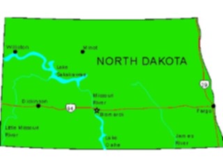 Sticker Custom Preview Image #087722 Maps U S A States North Dakota05