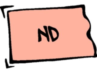 Sticker Custom Preview Image #087730 Maps U S A States North Dakota13