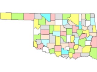 Sticker Custom Preview Image #087746 Maps U S A States Oklahoma03