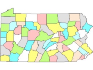 Sticker Custom Preview Image #087771 Maps U S A States Pennsylvania03
