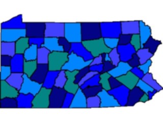 Sticker Custom Preview Image #087774 Maps U S A States Pennsylvania06