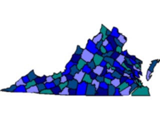 Sticker Custom Preview Image #087879 Maps U S A States Virginia06