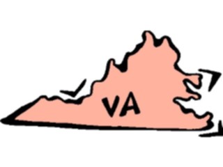 Sticker Custom Preview Image #087886 Maps U S A States Virginia13