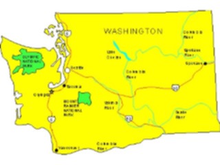 Sticker Custom Preview Image #087891 Maps U S A States Washington05