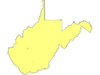 Sticker Custom Preview Image #087901 Maps U S A States West Virginia02