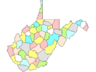 Sticker Custom Preview Image #087902 Maps U S A States West Virginia03