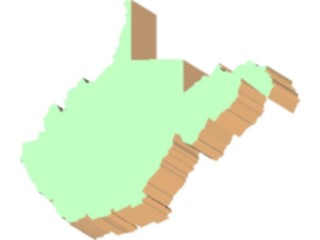 Sticker Custom Preview Image #087903 Maps U S A States West Virginia04