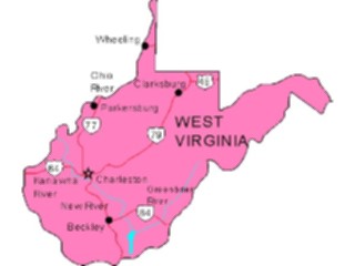 Sticker Custom Preview Image #087904 Maps U S A States West Virginia05