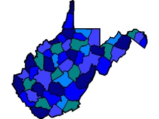 Sticker Custom Preview Image #087905 Maps U S A States West Virginia06