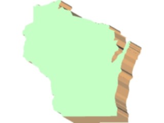 Sticker Custom Preview Image #087916 Maps U S A States Wisconsin04