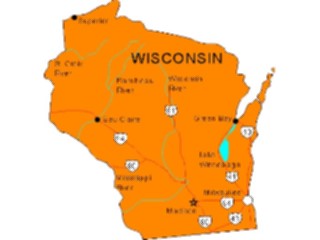 Sticker Custom Preview Image #087917 Maps U S A States Wisconsin05