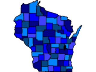 Sticker Custom Preview Image #087918 Maps U S A States Wisconsin06