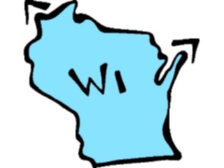 Sticker Custom Preview Image #087925 Maps U S A States Wisconsin13