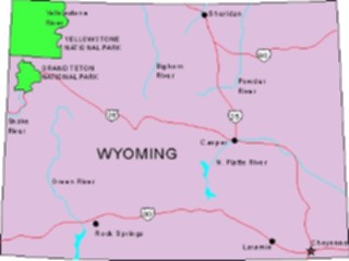 Sticker Custom Preview Image #087930 Maps U S A States Wyoming05