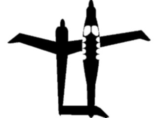 Sticker Custom Preview Image #088366 Military Air Force Plane Silhouette14