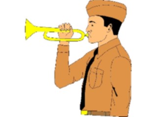 Sticker Custom Preview Image #088416 Military Army Bugler