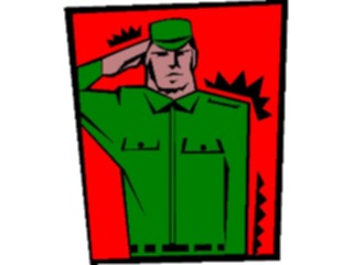 Sticker Custom Preview Image #088475 Military Army Soldier Saluting