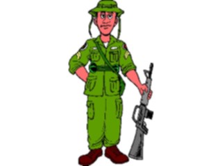 Sticker Custom Preview Image #088657 Military Cartoons At Ease