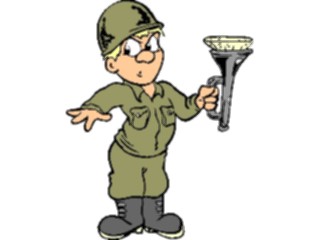 Sticker Custom Preview Image #088673 Military Cartoons Bugler1