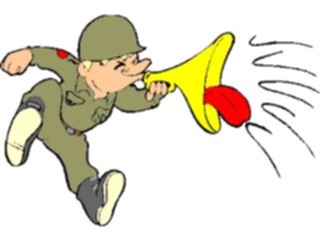 Sticker Custom Preview Image #088674 Military Cartoons Bugler2