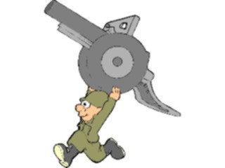 Sticker Custom Preview Image #088687 Military Cartoons Carrying Cannon