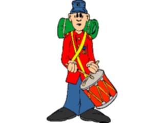 Sticker Custom Preview Image #088703 Military Cartoons Drummer