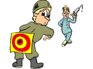Sticker Custom Preview Image #088734 Military Cartoons Gettinga Shot