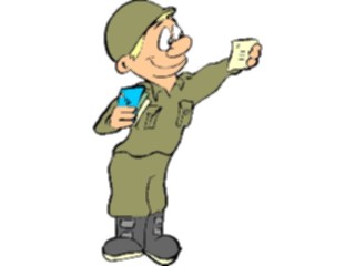 Sticker Custom Preview Image #088735 Military Cartoons Getting Letters