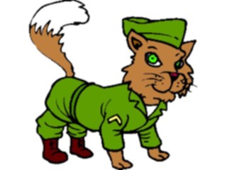 Sticker Custom Preview Image #088737 Military Cartoons G I Cat