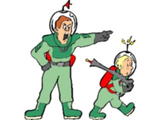 Sticker Custom Preview Image #088746 Military Cartoons Giving Orders Spacemen