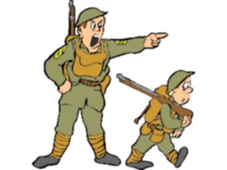 Sticker Custom Preview Image #088747 Military Cartoons Giving Orders W W I