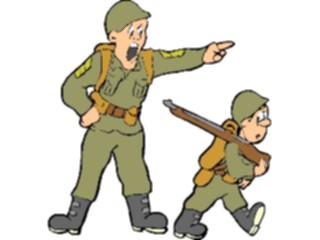 Sticker Custom Preview Image #088748 Military Cartoons Giving Orders W W I I