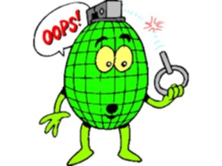 Sticker Custom Preview Image #088753 Military Cartoons Grenade Oops