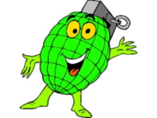 Sticker Custom Preview Image #088754 Military Cartoons Grenade Smiling